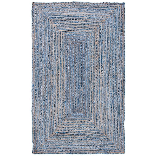 Safavieh 4 x 6 ft. Cape Cod Global Rectangle Hand Woven Rug Blue & Natural CAP202M-4 - main